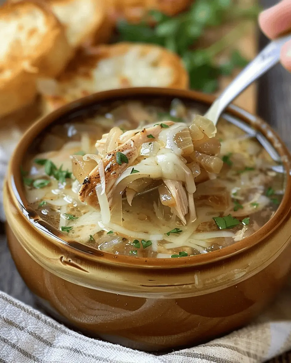 Chicken French Onion Soup: Indulgent Comfort with Turkey Bacon