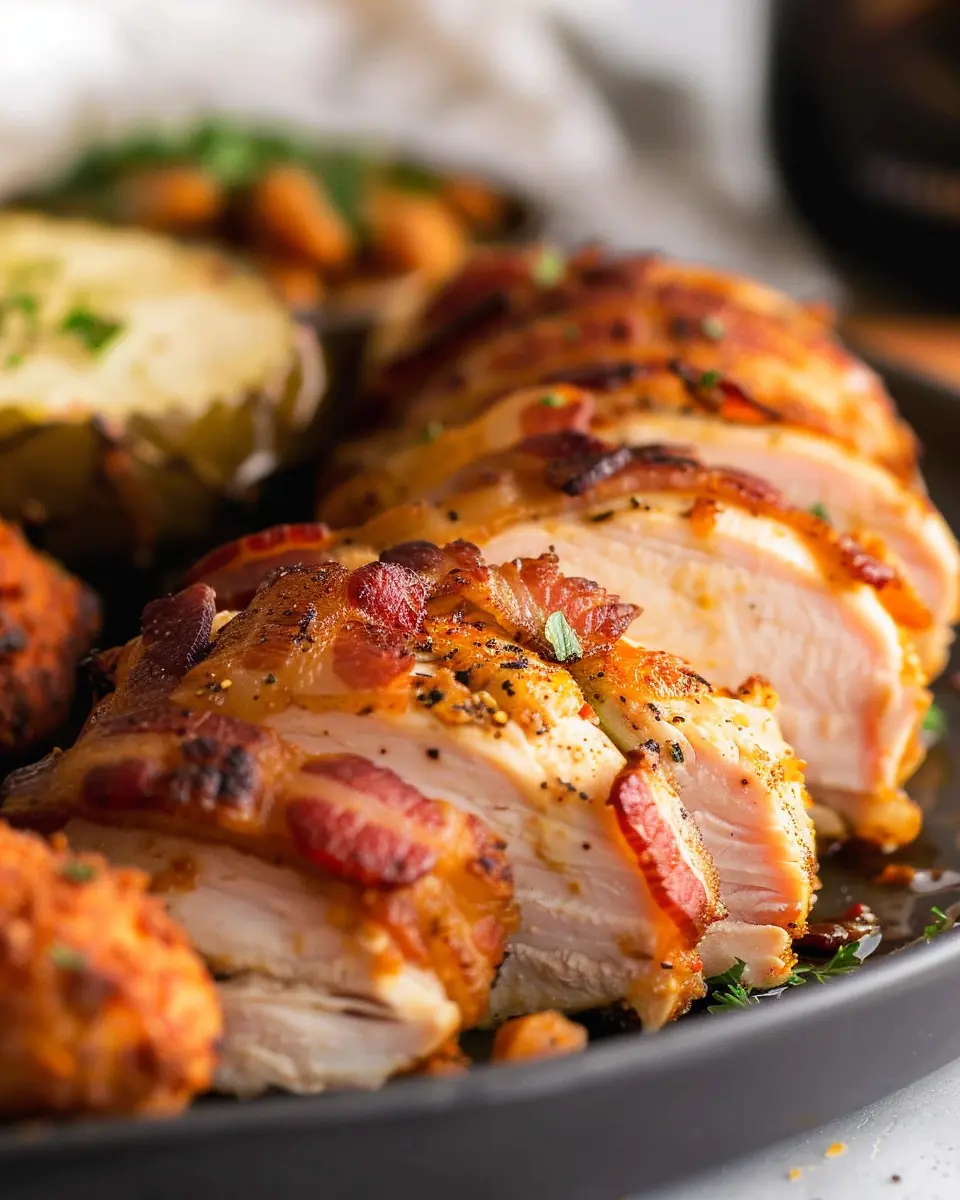 Air Fryer Turkey Bacon Wrapped Chicken Breast Recipe Made Easy