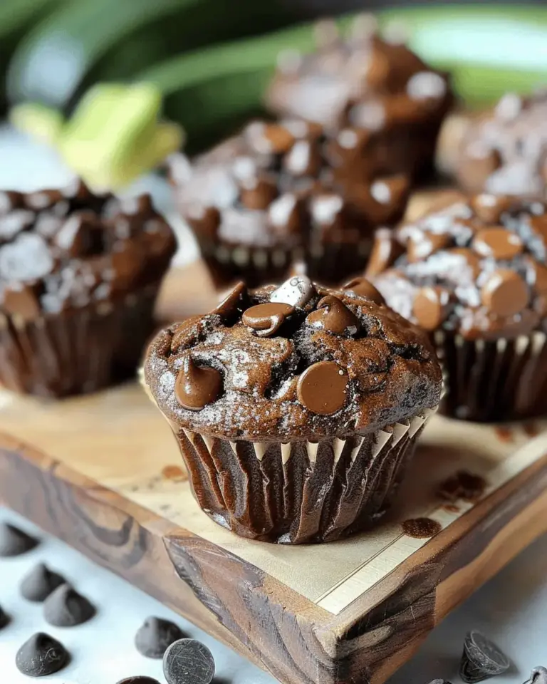 Double Chocolate Chip Zucchini Muffins