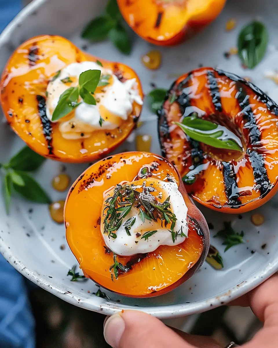 Grilled Peaches with Honey Yogurt: A Juicy Delight for Summer