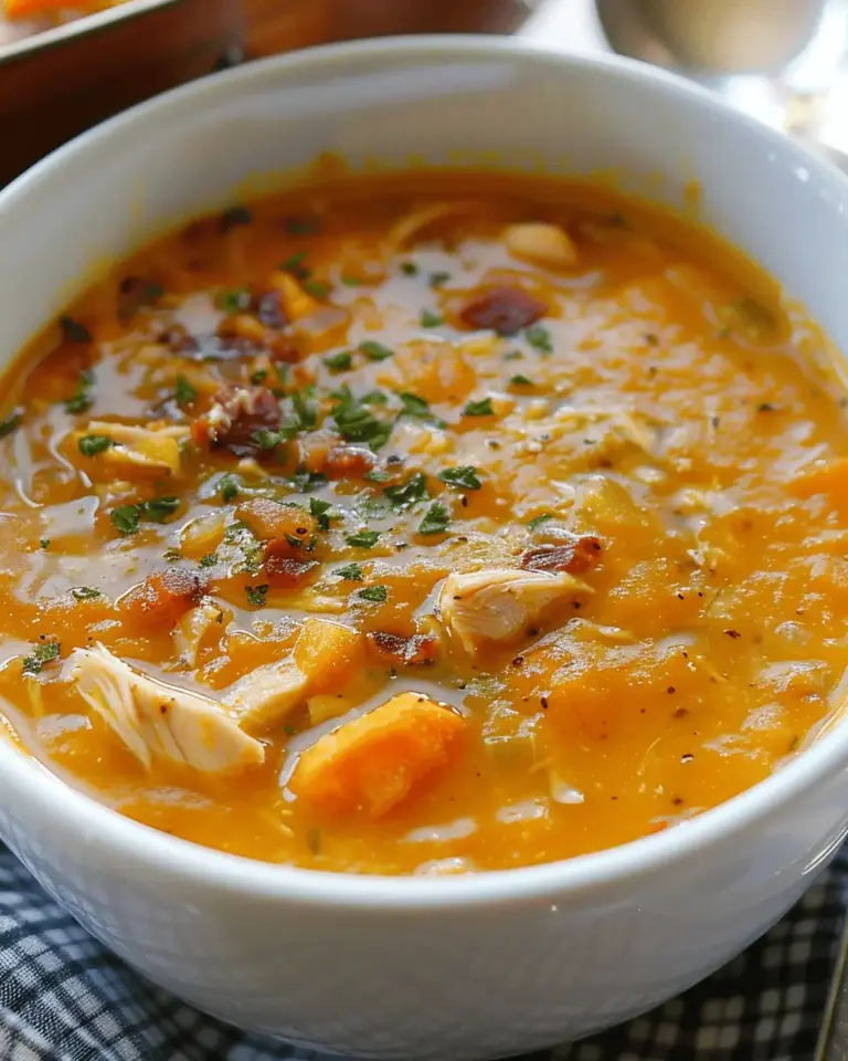 Sweet Potato Chicken & Bacon Soup
