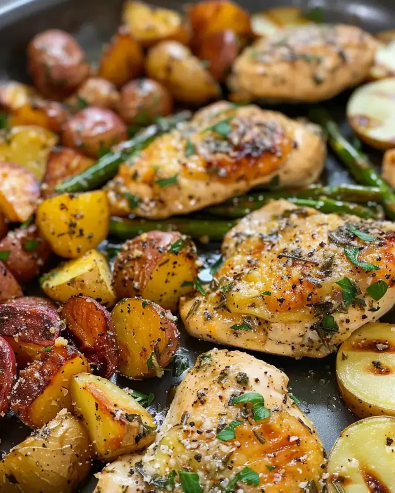 Garlic Parmesan Chicken and Potatoes (One-Pan Dinner)