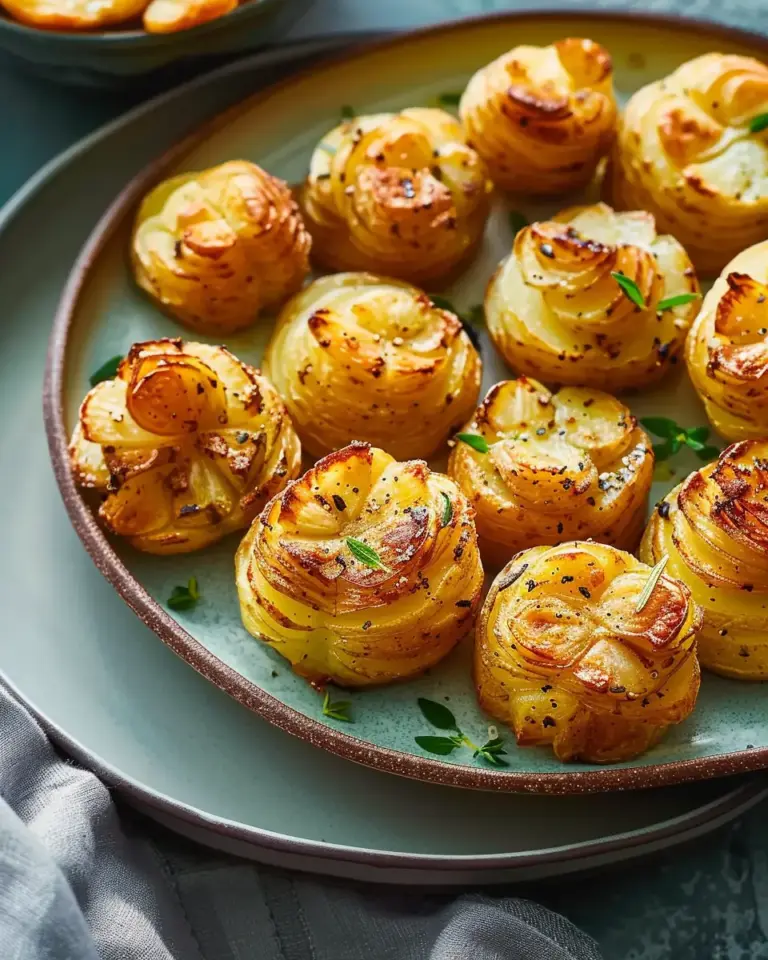 Roasted Garlic Duchess Potatoes