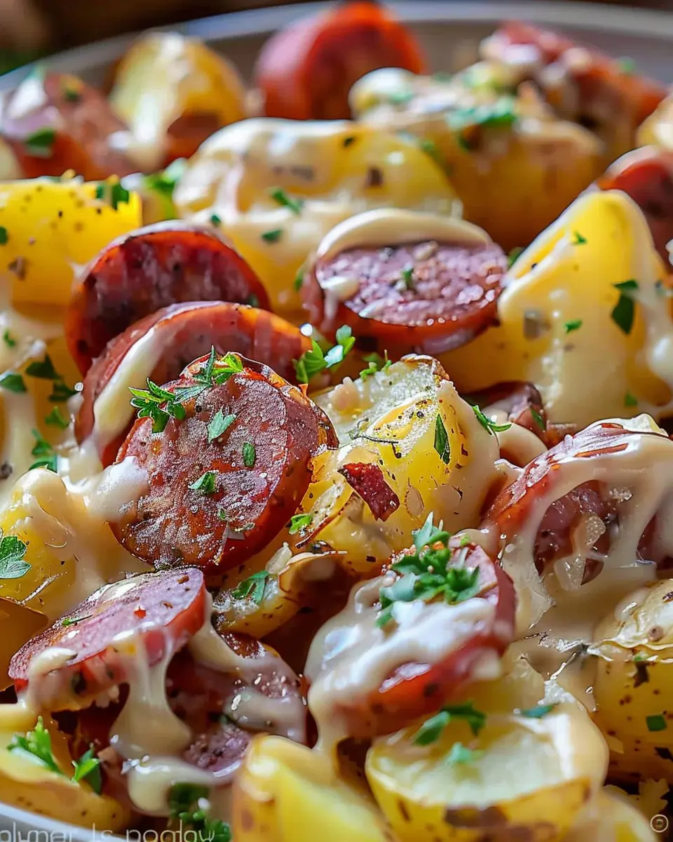 Cheesy Ranch Potatoes and Smoked Sausage: Easy Comfort Food Delight