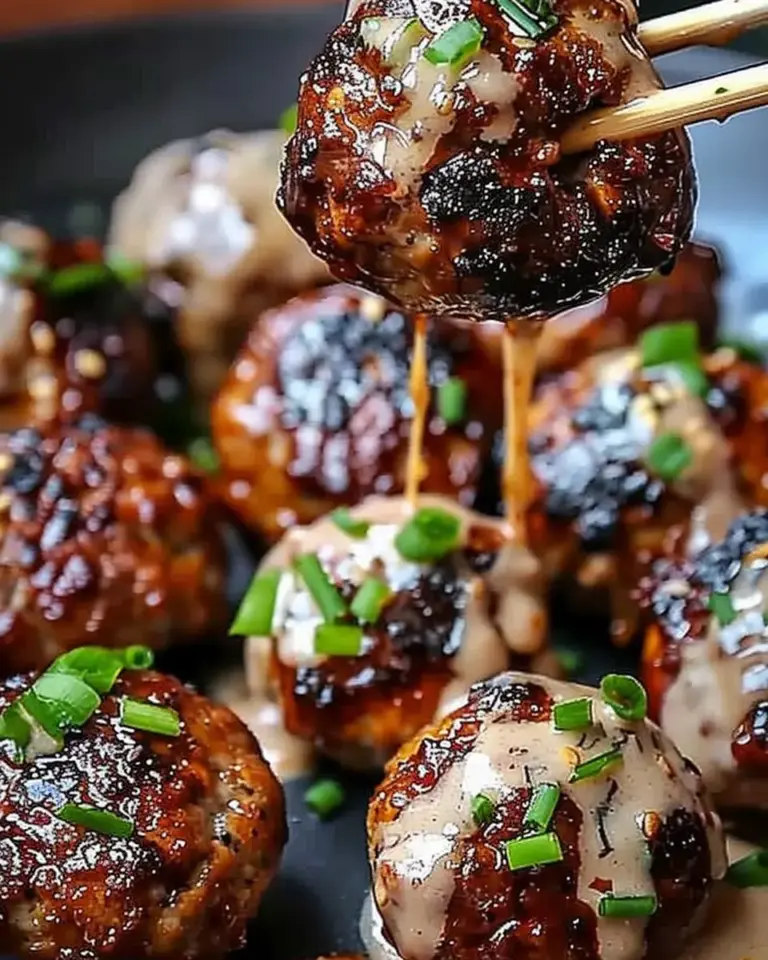 Korean BBQ Meatballs with Spicy Mayo Dip