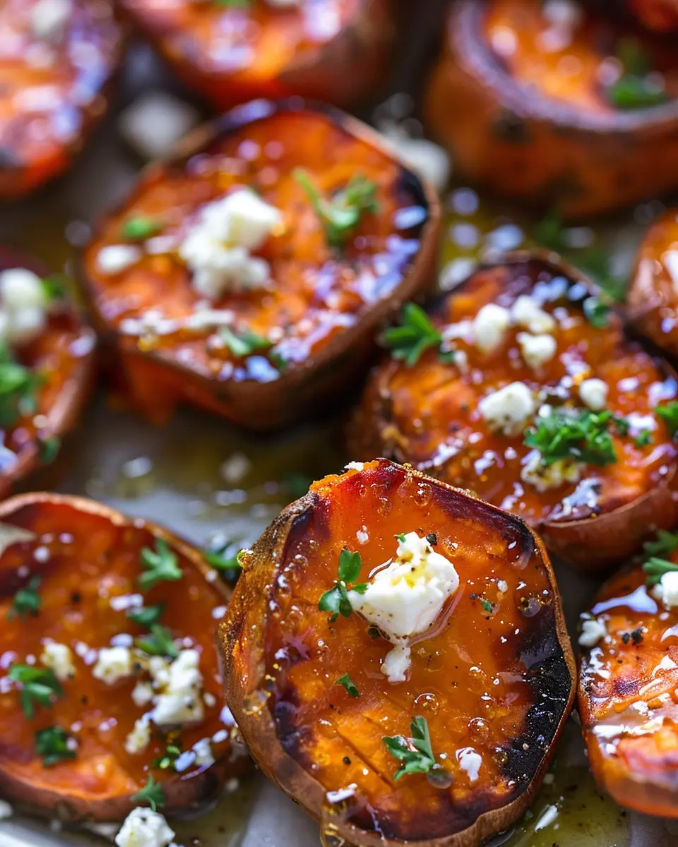 Roasted Sweet Potato Rounds with Honey & Feta: Easy and Delicious