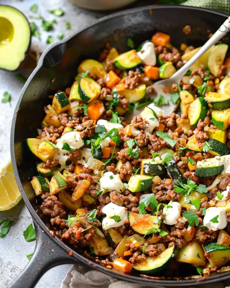 Quick Zucchini and Ground Beef Skillet Recipe