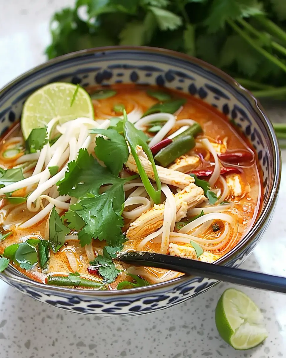 20-Minute Thai Red Curry Noodle Soup: Easy Chicken Delight