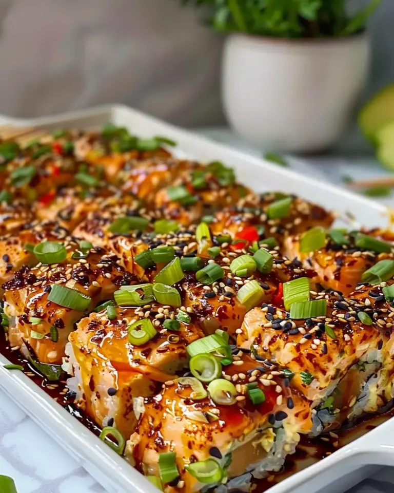 Spicy Salmon Sushi Bake Recipe
