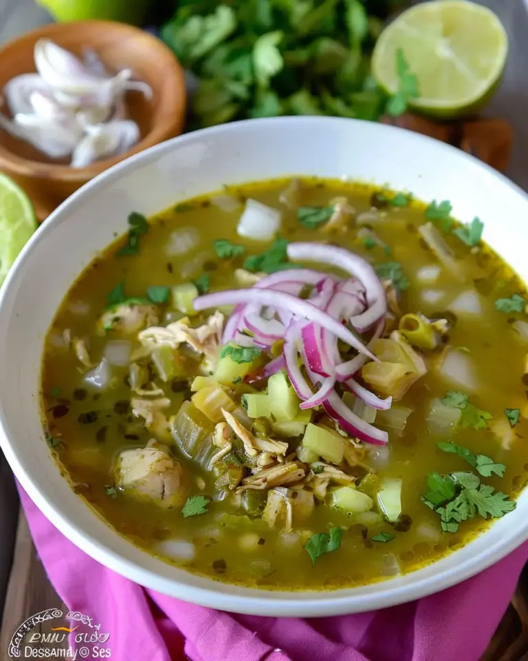 Pozole verde de pollo