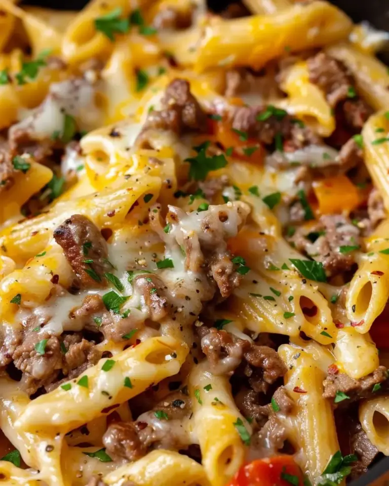 Philly Cheese Steak Pasta Recipe
