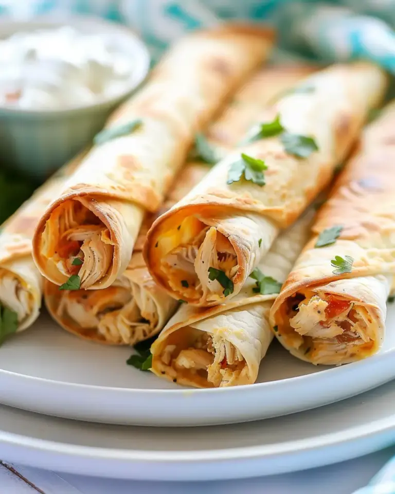 Baked Creamy Chicken Taquitos