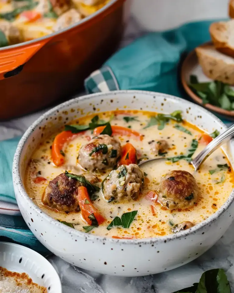Creamy Italian Meatball Soup