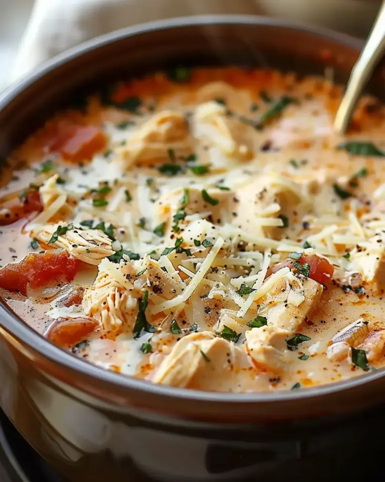 Crock Pot Creamy Chicken Parmesan Soup