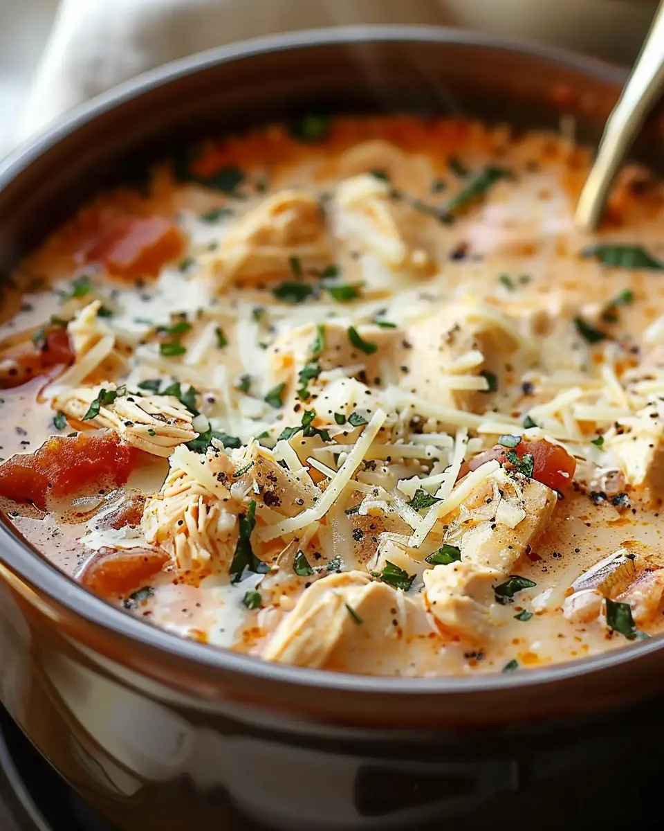 Crock Pot Creamy Chicken Parmesan Soup: Easy Comfort in a Bowl