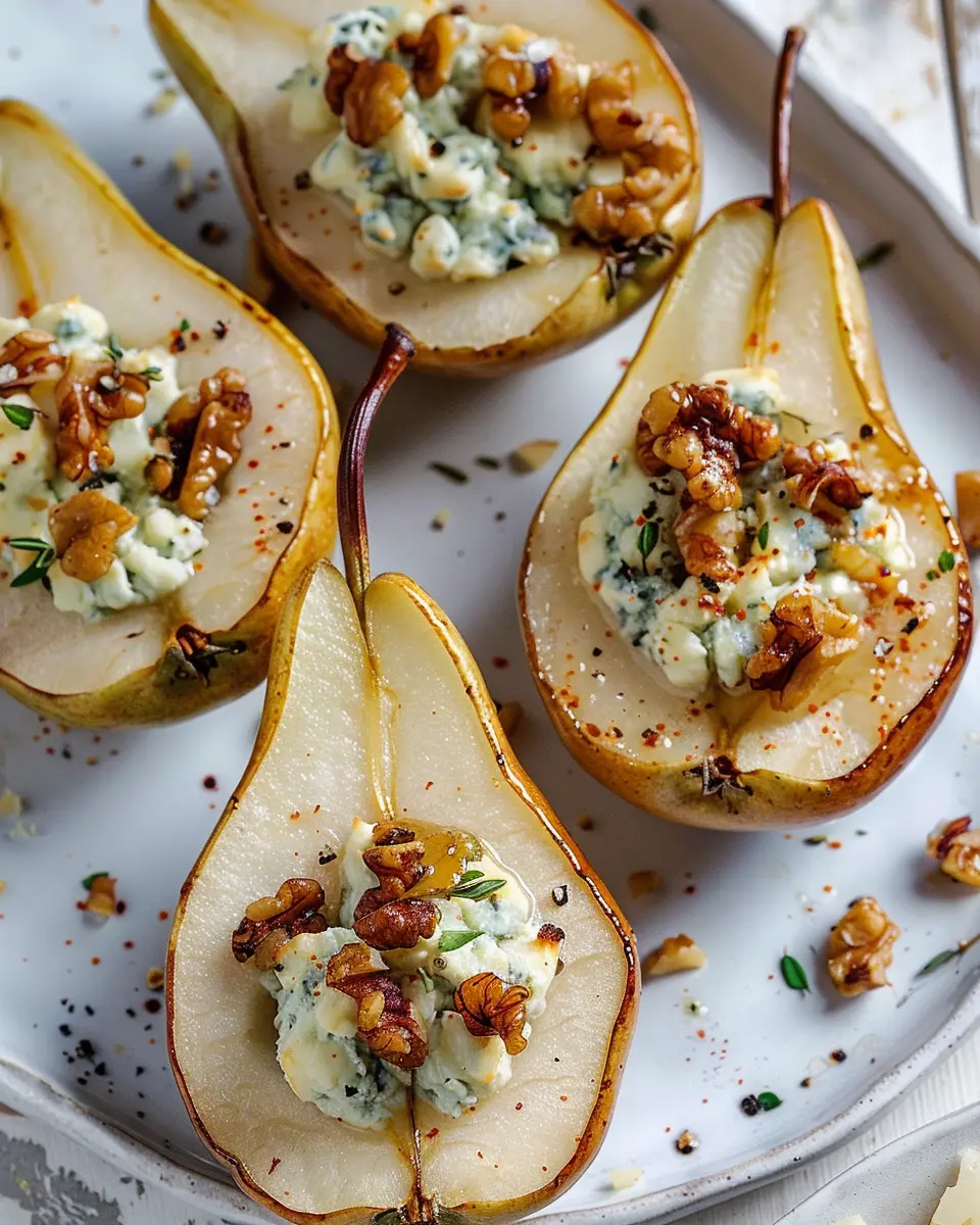 Elegant Blue Cheese Stuffed Pears for an Indulgent Appetizer