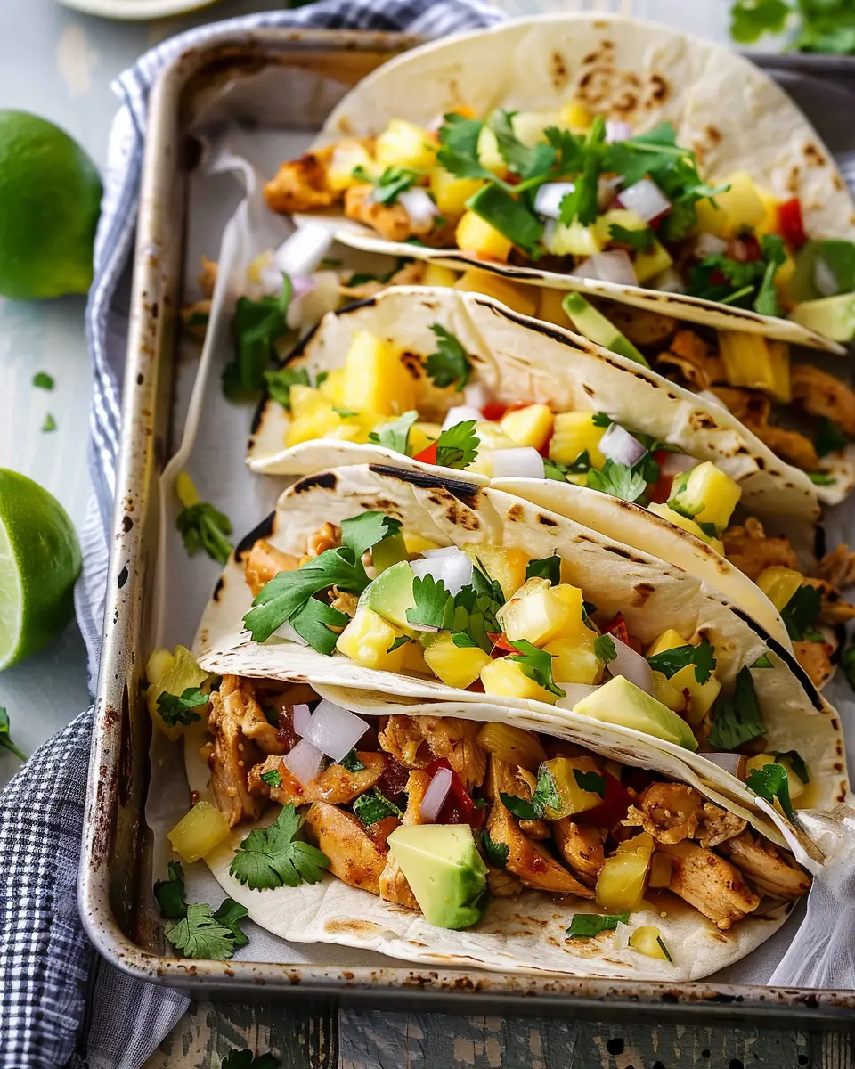One Pan Chicken Tacos with Pineapple Salsa: Easy and Delicious