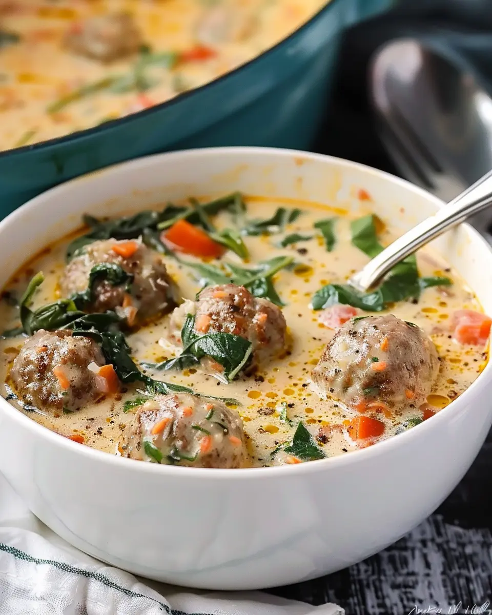 Creamy Italian Meatball Soup: A Cozy and Indulgent Delight