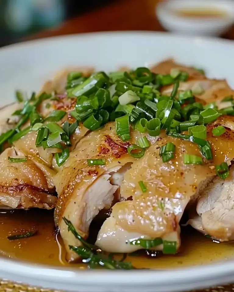 Scallion Ginger Poached Chicken