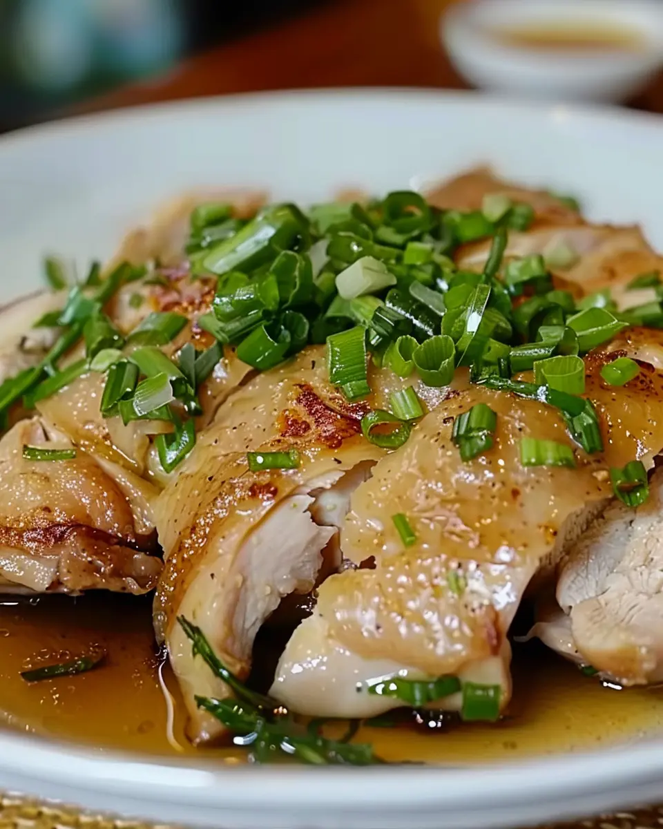 Scallion Ginger Poached Chicken: Easy Comfort Food Delight