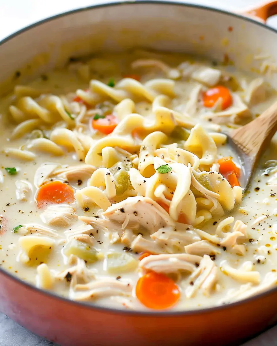 Easy Creamy Chicken Noodle Soup for a Cozy Night In
