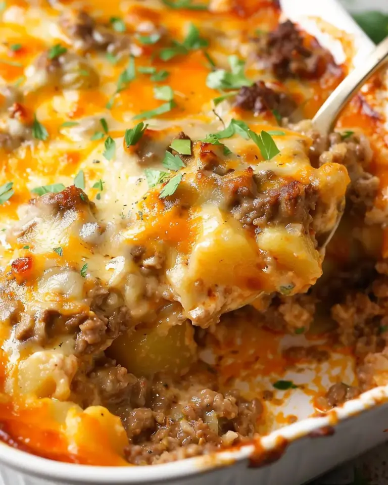 Cheesy Ground Beef & Potato Casserole