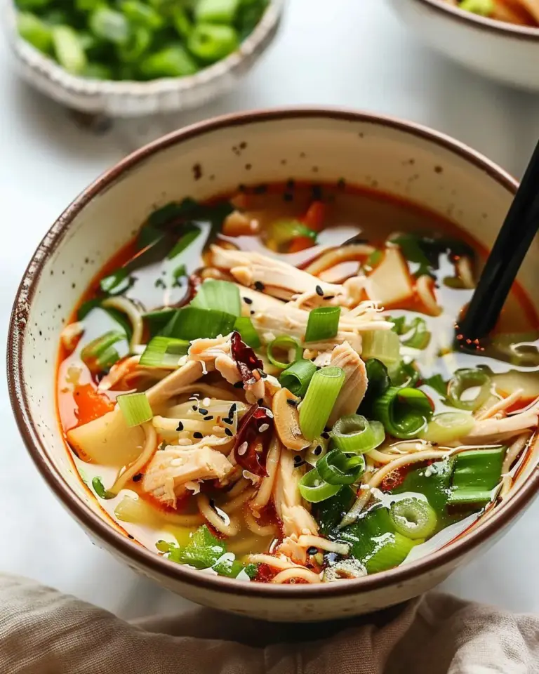 Aromatic Ginger Scallion Chicken Noodle Soup