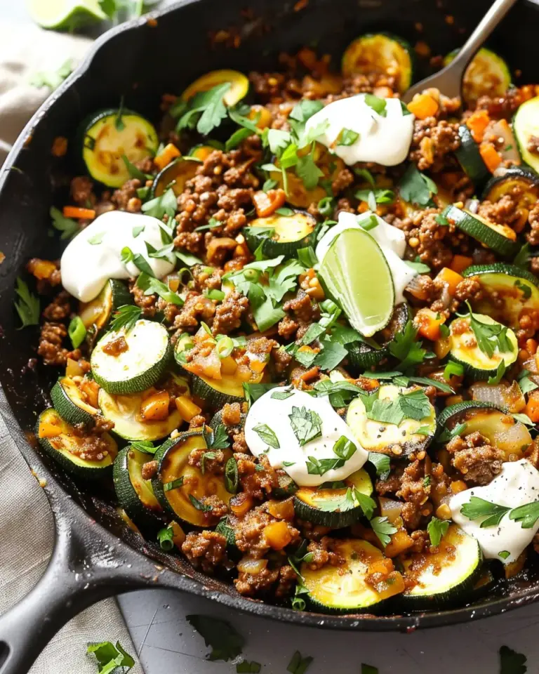 Quick Zucchini and Ground Beef Skillet Recipe