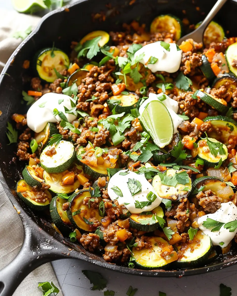 Quick Zucchini and Ground Beef Skillet Recipe for Busy Weeknights