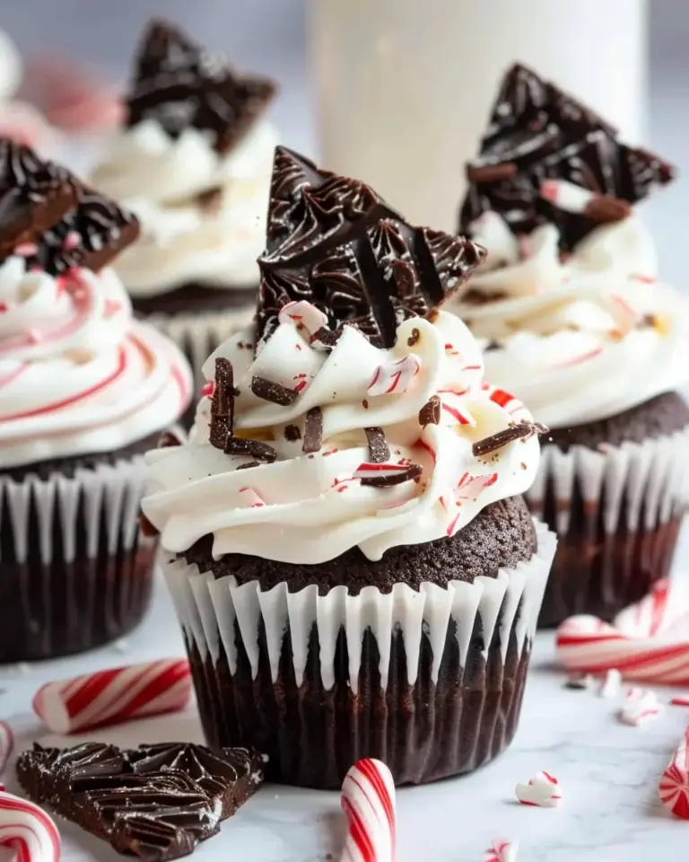Peppermint Bark Cupcakes