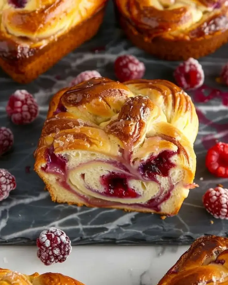 Raspberry Swirl Brioche Loaf Recipe