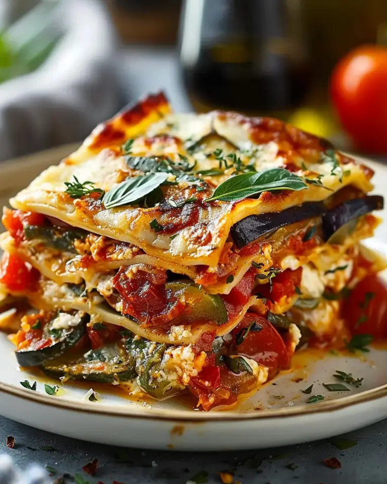 Layered Mediterranean Vegetable Lasagna