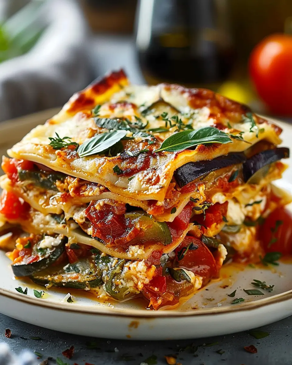 Layered Mediterranean Vegetable Lasagna: Easy and Indulgent Comfort Food
