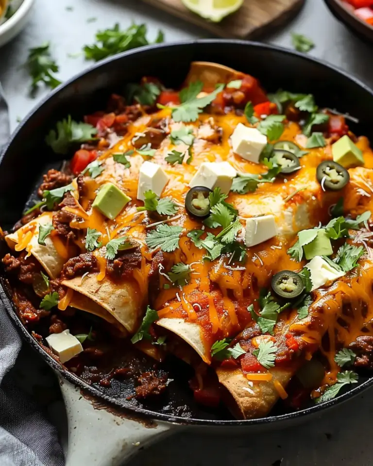 Beef Skillet Enchiladas (Easy One-Pan Recipe)