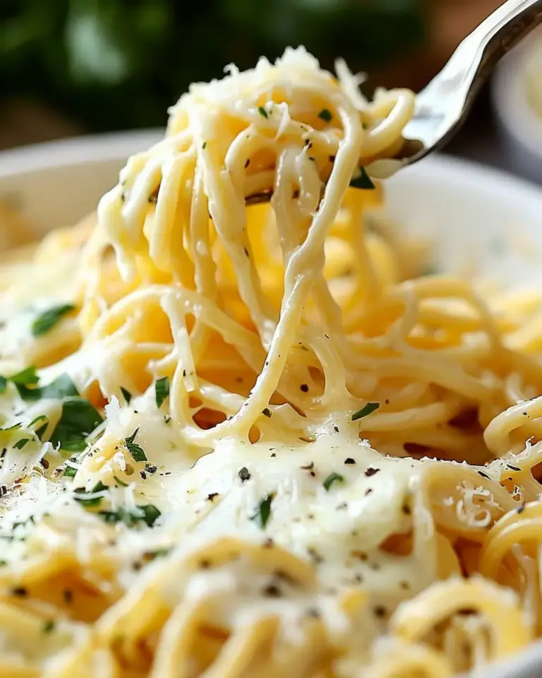 Cheesy garlic parmesan spaghetti and cream cheese
