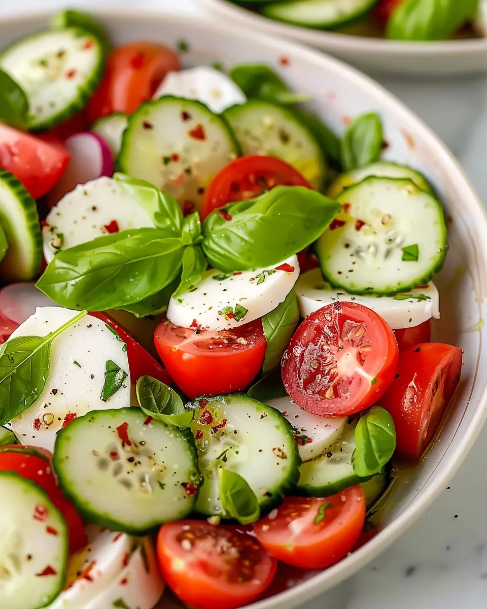 Fresh Cucumber Caprese Salad: A Juicy Twist on a Classic Favorite