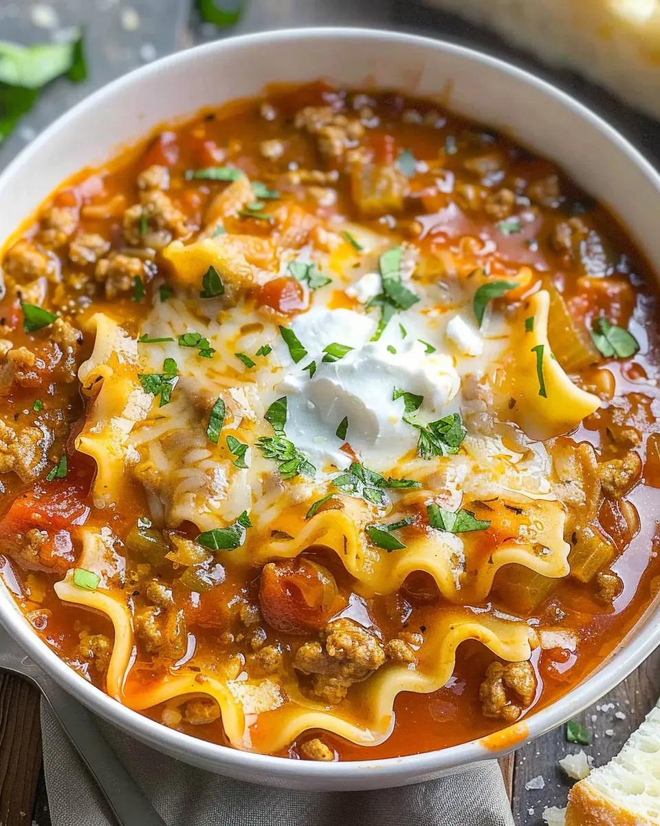 Easy Lasagna Soup Recipe: A Cozy Comfort with Turkey Bacon and Chicken Ham