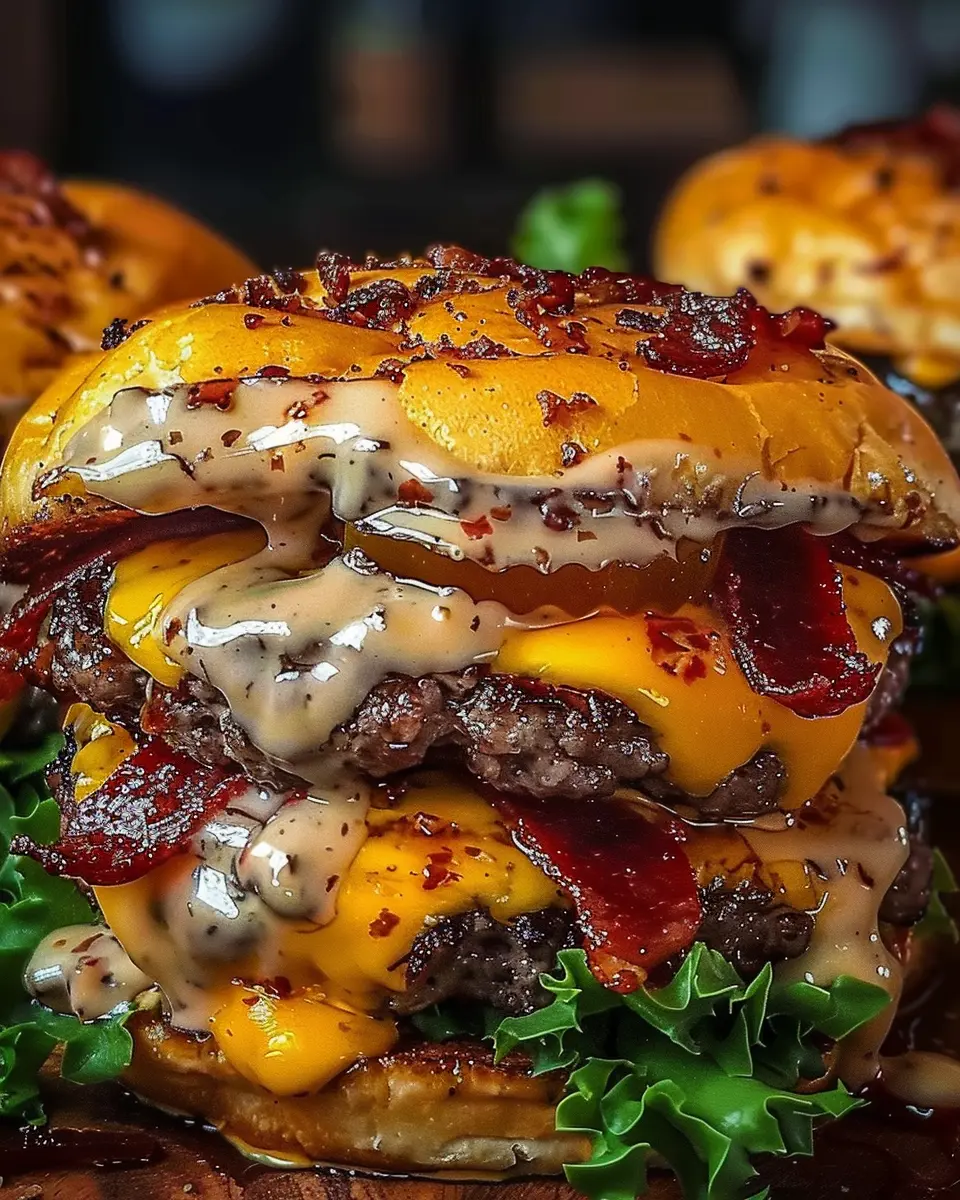 Crack Burgers: Juicy Turkey Bacon and Chicken Ham Delight