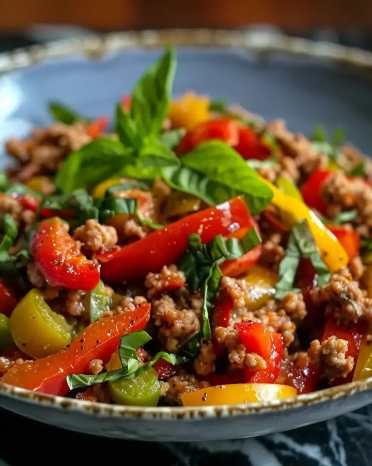 Ground Turkey and Peppers