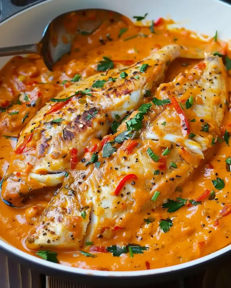 Tilapia in Roasted Pepper Sauce