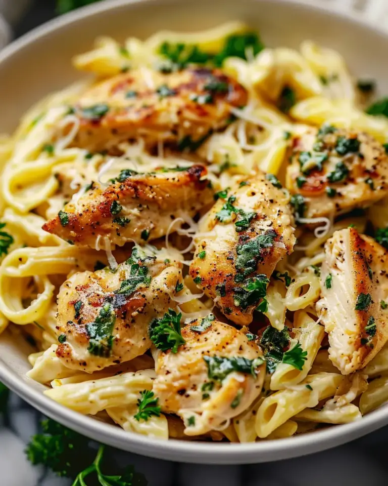 Healthy Garlic Parmesan Chicken Pasta