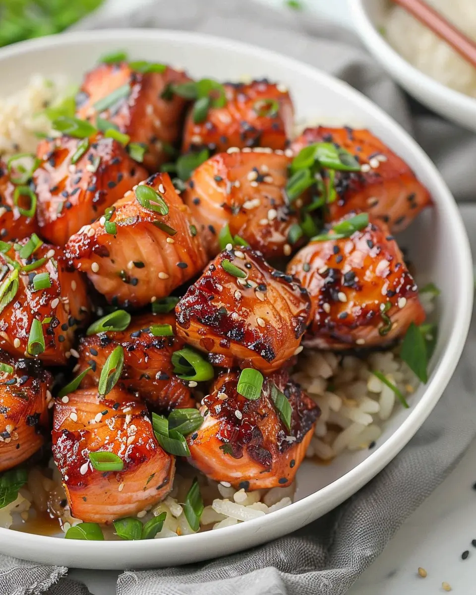 Mouthwatering Honey Garlic Salmon Bites: Easy Family-Friendly Recipe