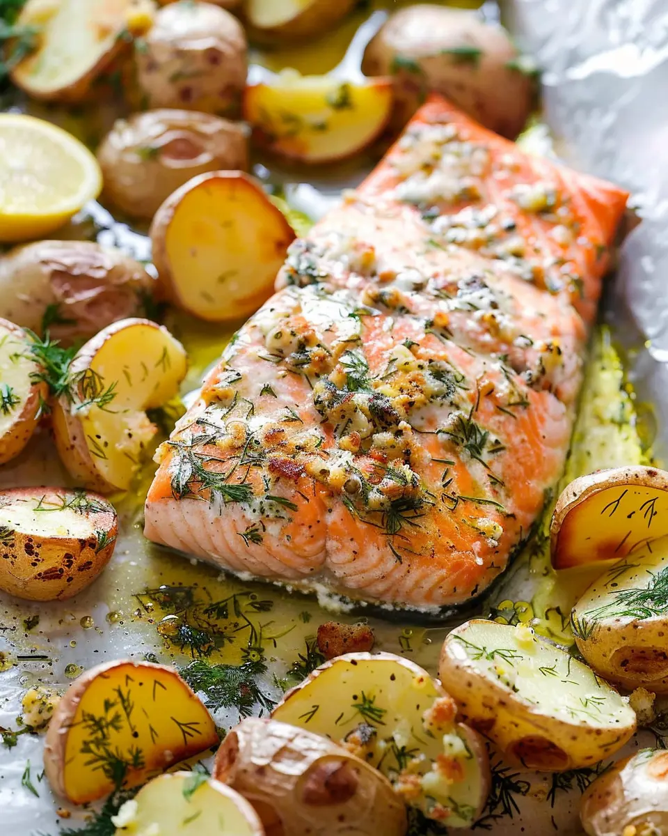 Sheet Pan Salmon with Dill Potatoes: Easy, Healthy Dinner Idea