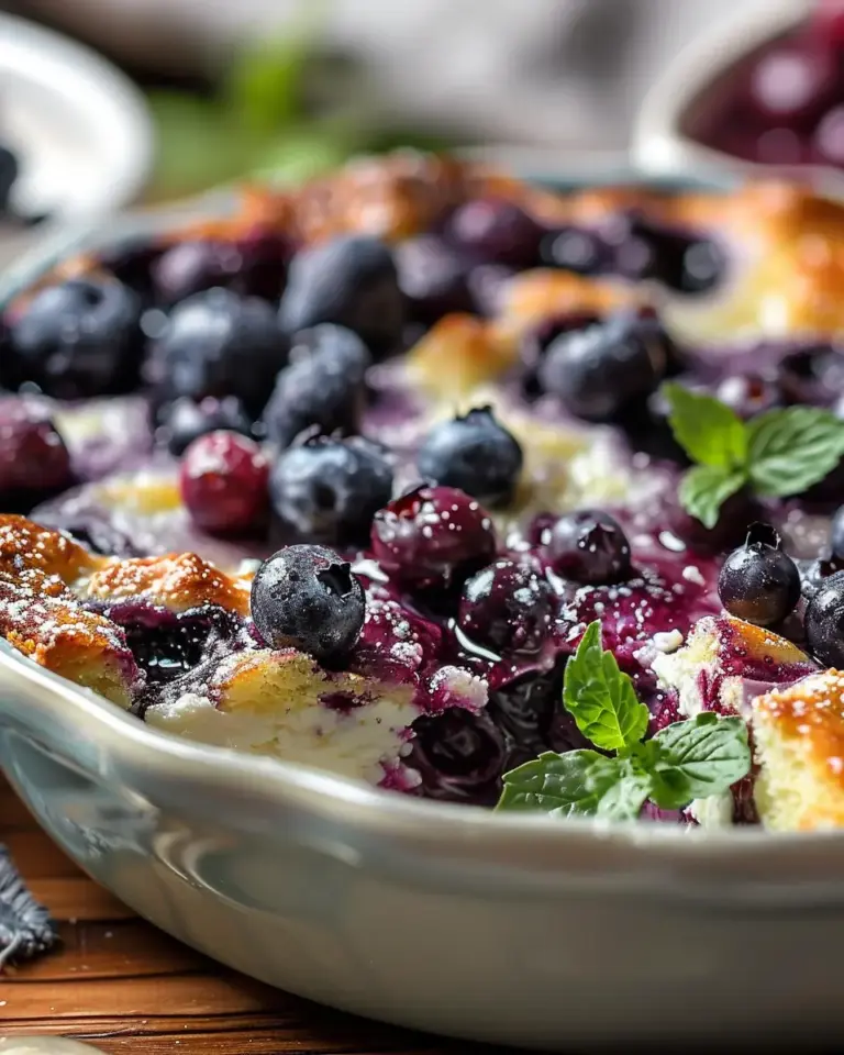 Blueberry Cottage Cheese Breakfast Bake
