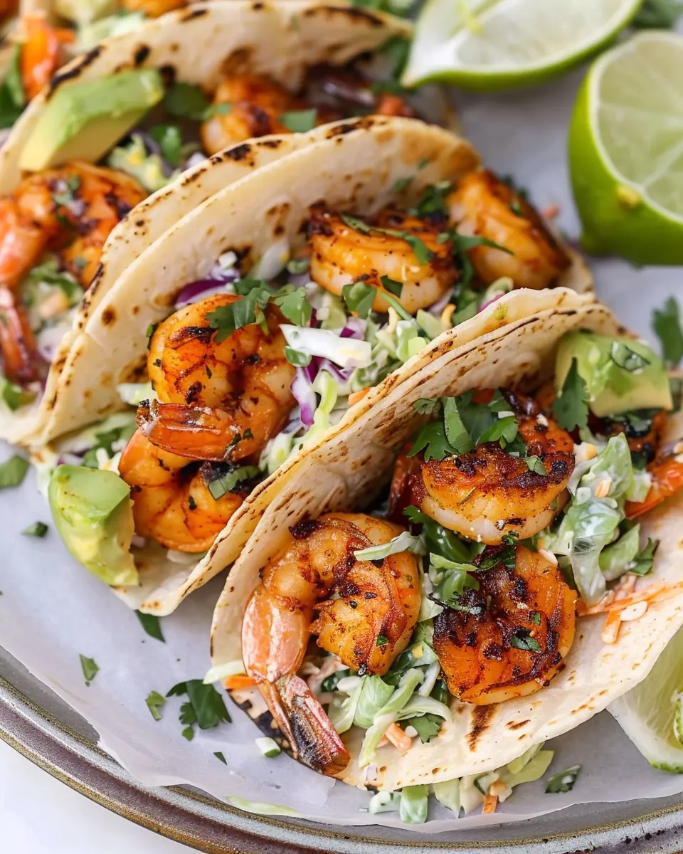 Cilantro Lime Shrimp Tacos: Easy Recipe with Creamy Slaw