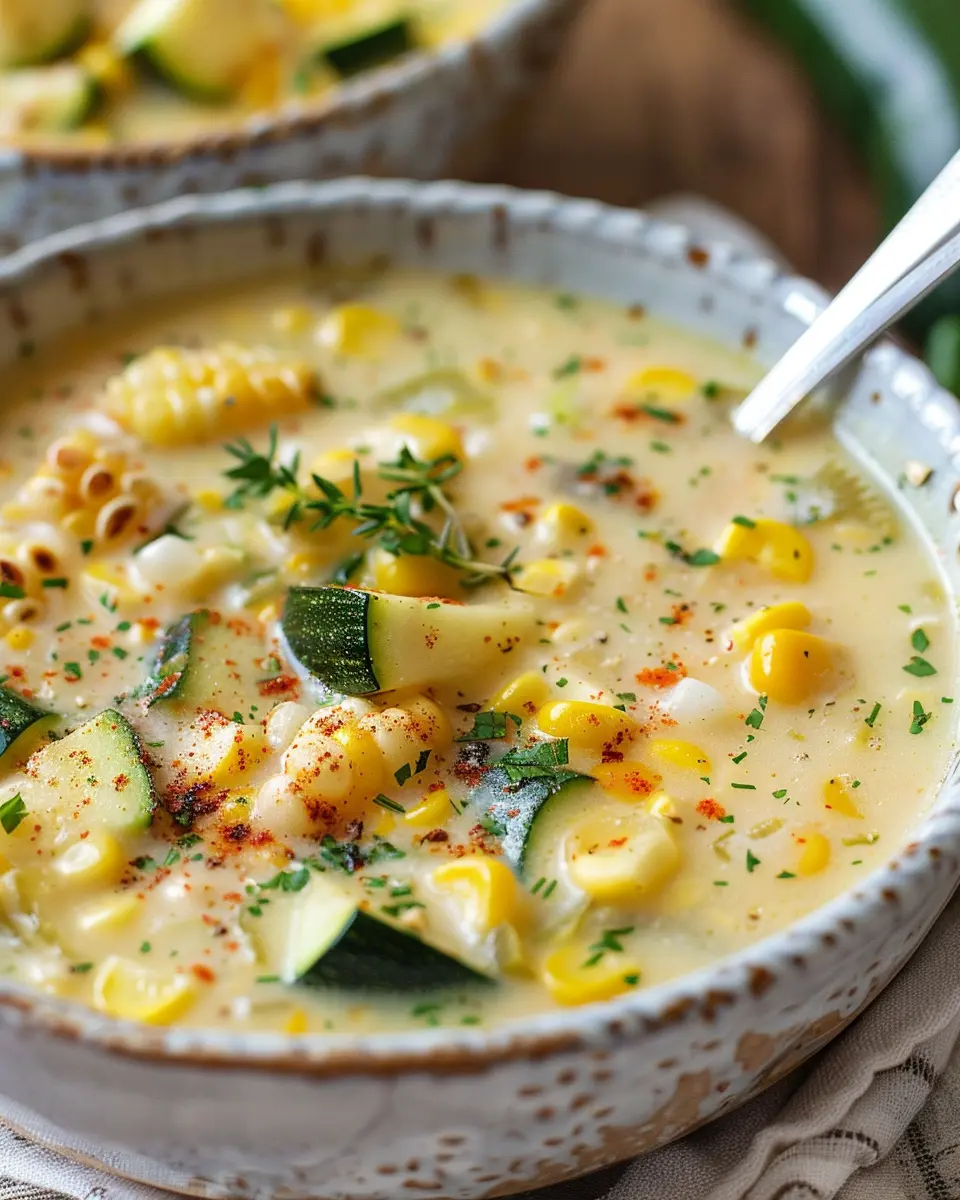 Summer Corn and Zucchini Chowder: A Hearty Comfort Dish