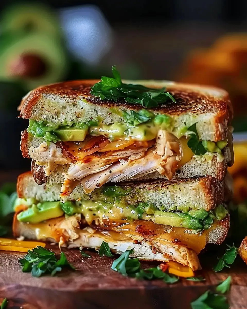Chicken Avocado Melt Sandwich: Indulgent Twist with Turkey Bacon
