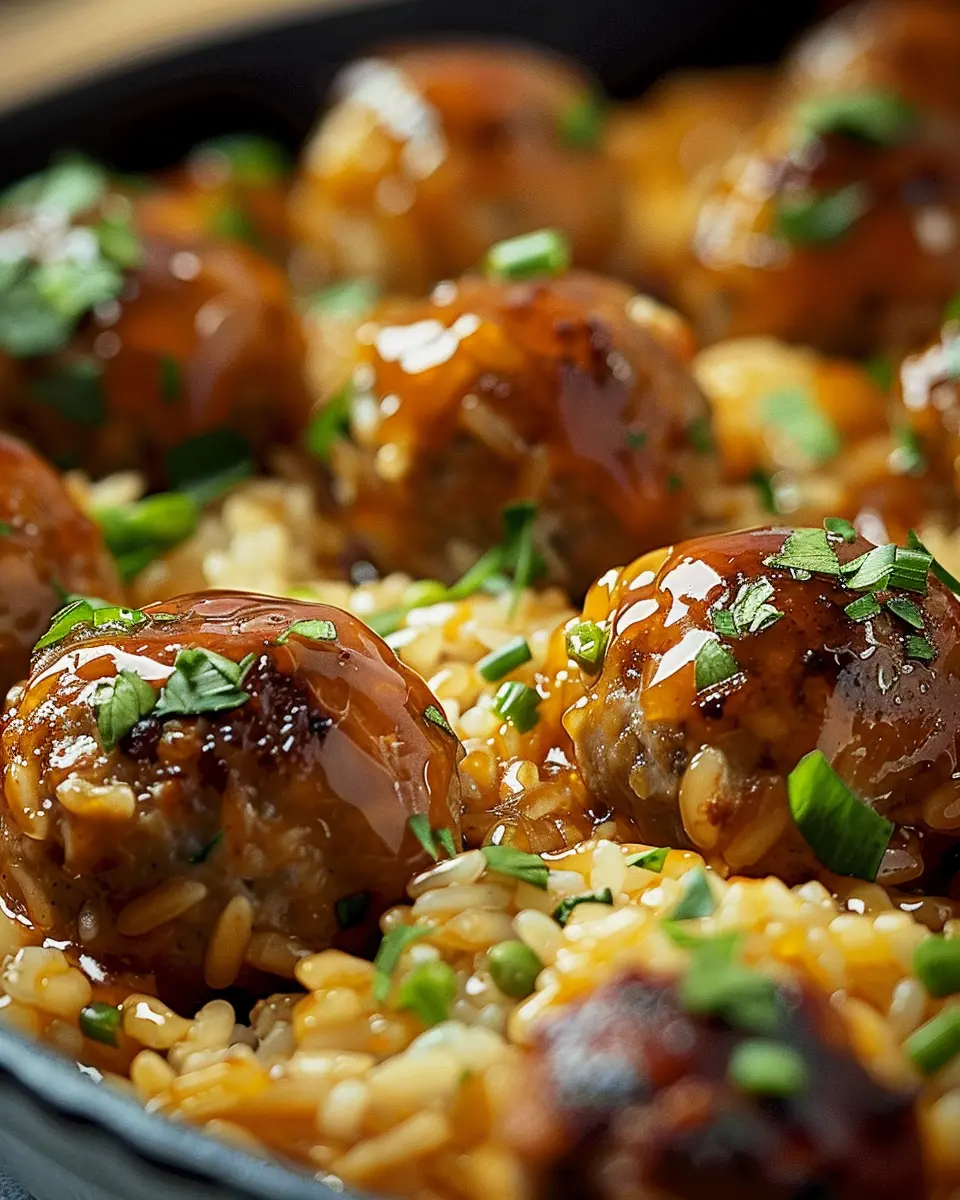 Easy Honey Garlic Meatball Rice Bake: The Juicy Comfort Food You Crave
