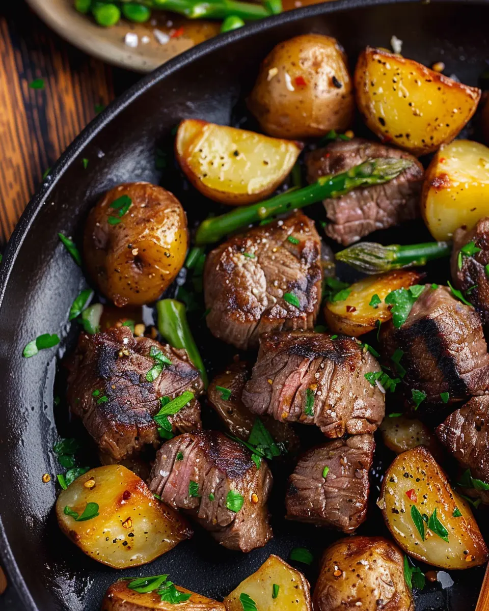 Garlic Butter Steak Bites and Potatoes: Indulgent Comfort Food Delight
