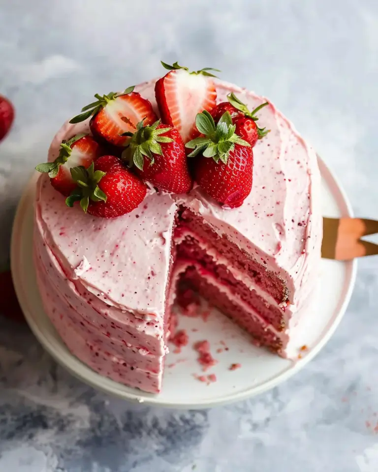Homemade Strawberry Cake